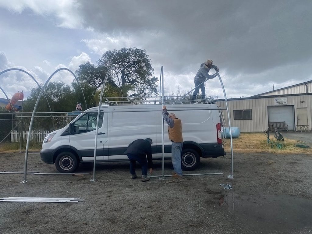 Assembling the Tent