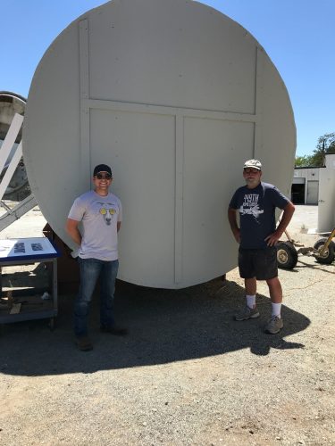 Dan and Zach after completing painting the new back panel for the Viscount